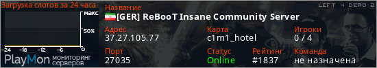 баннер для сервера l4d2. [GER] ReBooT Insane Community Server