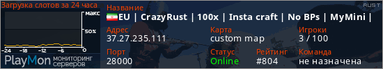баннер для сервера rust. EU | CrazyRust | 100x | Insta craft | No BPs | MyMini | Homes &