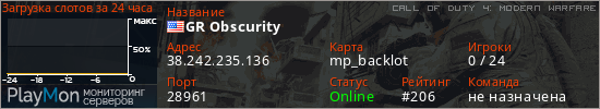 баннер для сервера cod4. GR Obscurity