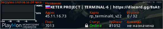 баннер для сервера garrysmod. KETER PROJECT | TERMINAL-6 | https://discord.gg/8sAtuFgKYF