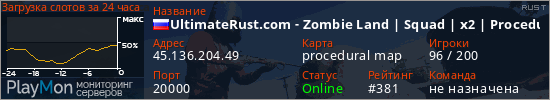 баннер для сервера rust. UltimateRust.com - Zombie Land | Squad | x2 | Procedural | 06.0