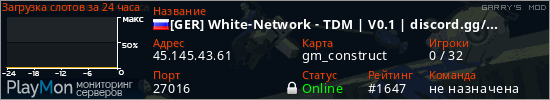 баннер для сервера garrysmod. [GER] White-Network - TDM | V0.1 | discord.gg/...