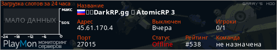 баннер для сервера garrysmod. ☢️DarkRP.gg ┇ AtomicRP 3