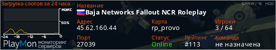 баннер для сервера garrysmod. Baja Networks Fallout NCR Roleplay