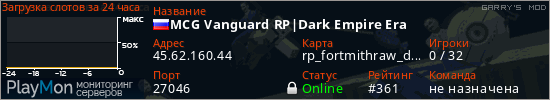 баннер для сервера garrysmod. MCG Vanguard RP|Dark Empire Era