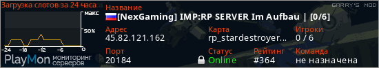 баннер для сервера garrysmod. [NexGaming] IMP:RP SERVER Im Aufbau | [0/6]