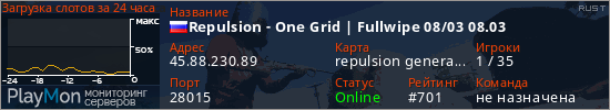 баннер для сервера rust. Repulsion - One Grid | Fullwipe 08/03 08.03