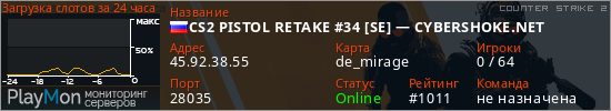 баннер для сервера cs2. CS2 PISTOL RETAKE #34 [SE] — CYBERSHOKE.NET