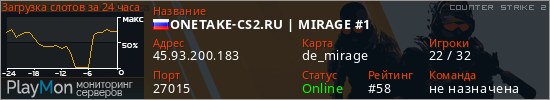 баннер для сервера cs2. ONETAKE-CS2.RU | MIRAGE #1