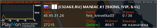баннер для сервера cs2. ➥ ██ [CS2AGE.RU] MANIAC #1 [!SKINS, !VIP, !LVL]