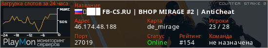 баннер для сервера cs2. ➥███ FB-CS.RU | BHOP MIRAGE #2 | AntiCheat