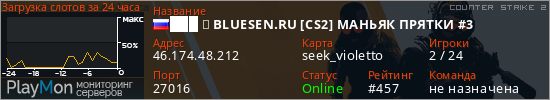 баннер для сервера cs2. ███ ➥ BLUESEN.RU [CS2] МАНЬЯК ПРЯТКИ #3