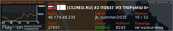 баннер для сервера cs2. ➥ ███ [CS2RED.RU] #2 ПОБЕГ ИЗ ТЮРЬМЫ 0+
