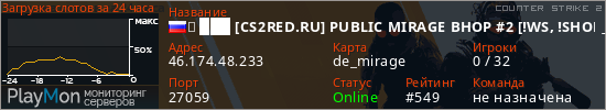 баннер для сервера cs2. ➥ ███ [CS2RED.RU] PUBLIC MIRAGE BHOP #2 [!WS, !SHOP]