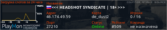 баннер для сервера css. <<< HEADSHOT SYNDICATE | 18+ >>>