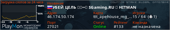 баннер для сервера csgo. УБEЙ ЦEЛЬ ︻デ═一 SGaming.RU ★ HITMAN