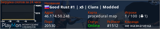 баннер для сервера rust. Good Rust #1 | x5 | Clans | Modded