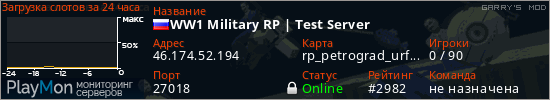 баннер для сервера garrysmod. WW1 Military RP | Test Server