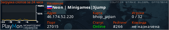 баннер для сервера csgo. Neon | Minigames|3jump