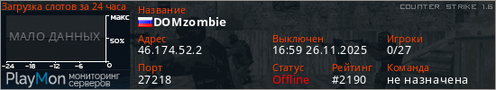 баннер для сервера cs. DOMzombie