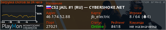 баннер для сервера cs2. CS2 JAIL #1 [RU] — CYBERSHOKE.NET