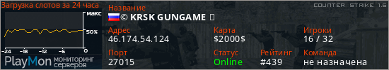 баннер для сервера cs. © KRSK GUNGAME ツ