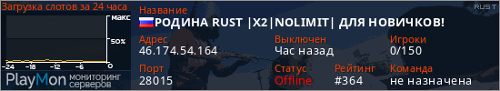 баннер для сервера rust. РОДИНА RUST |X2|NOLIMIT| ДЛЯ НОВИЧКОВ!