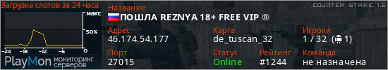 баннер для сервера cs. ПОШЛА REZNYA 18+ FREE VIP ®