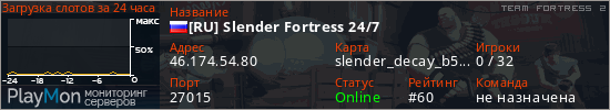 баннер для сервера tf2. [RU] Slender Fortress 24/7