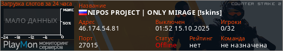баннер для сервера cs2. NIPOS PROJECT | ONLY MIRAGE [!skins]