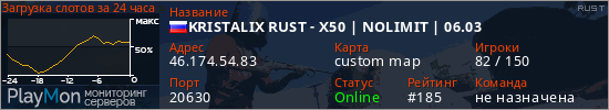 баннер для сервера rust. KRISTALIX RUST - X50 | NOLIMIT | 06.03