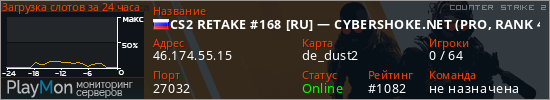 баннер для сервера cs2. CS2 RETAKE #168 [RU] — CYBERSHOKE.NET (PRO, RANK 4500+, ELO 2