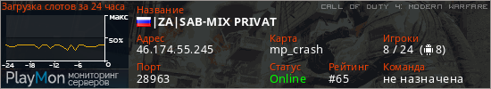 баннер для сервера cod4. |ZA|SAB-MIX PRIVAT
