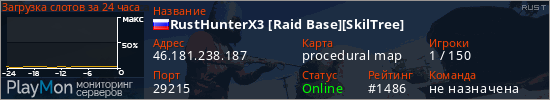 баннер для сервера rust. RustHunterX3 [Raid Base][SkilTree]