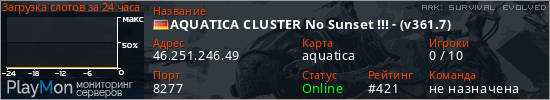 баннер для сервера ark. AQUATICA CLUSTER No Sunset !!! - (v361.7)