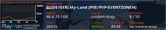 баннер для сервера rust. [DE/GER] My-Land [PVE/PVP-EVENTZONEN]