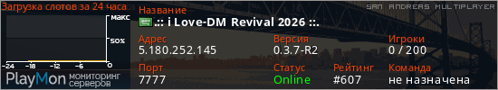 баннер для сервера samp. .:: i Love-DM Revival 2026 ::.