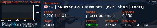 баннер для сервера rust. EU | SKUNKPUSS 10x No BPs - [PVP | Shop | Loot+]