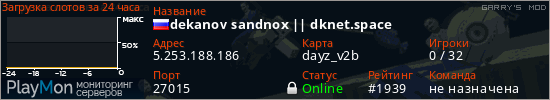 баннер для сервера garrysmod. dekanov sandnox || dknet.space