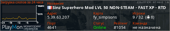 баннер для сервера cs. Sinz Superhero Mod LVL 50 NON-STEAM - FAST XP - RTD - BOTS