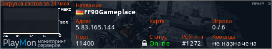 баннер для сервера arma3. FF90Gameplace