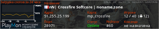 баннер для сервера cod4. nN| Crossfire Softcore | noname.zone