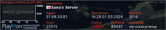 баннер для сервера garrysmod. Sana's Server