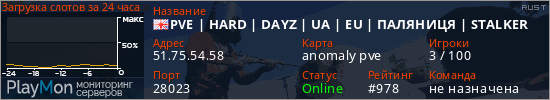 баннер для сервера rust. PVE | HARD | DAYZ | UA | EU | ПАЛЯНИЦЯ | STALKER