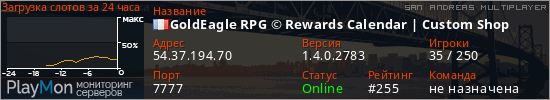 баннер для сервера samp. GoldEagle RPG &copy; Rewards Calendar | Custom Shop