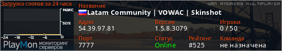 баннер для сервера samp. Latam Community | VOWAC | Skinshot