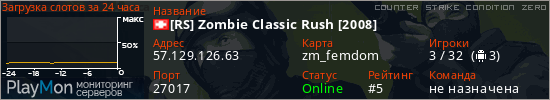 баннер для сервера cz. [RS] Zombie Classic Rush [2008]