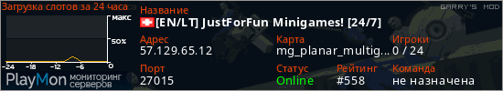 баннер для сервера garrysmod. [EN/LT] JustForFun Minigames! [24/7]