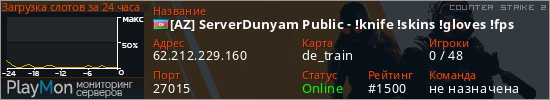 баннер для сервера cs2. [AZ] ServerDunyam Public - !knife !skins !gloves !fps