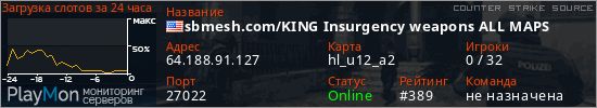 баннер для сервера css. sbmesh.com/KING Insurgency weapons ALL MAPS